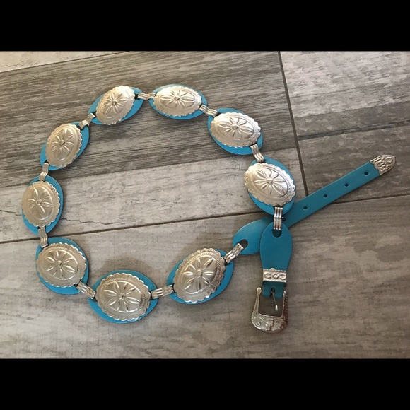 Turquoise and Silver Boho Belt - Picture 7 of 8